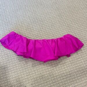 Trina Turk Fuchsia Bikini Ruffle Top